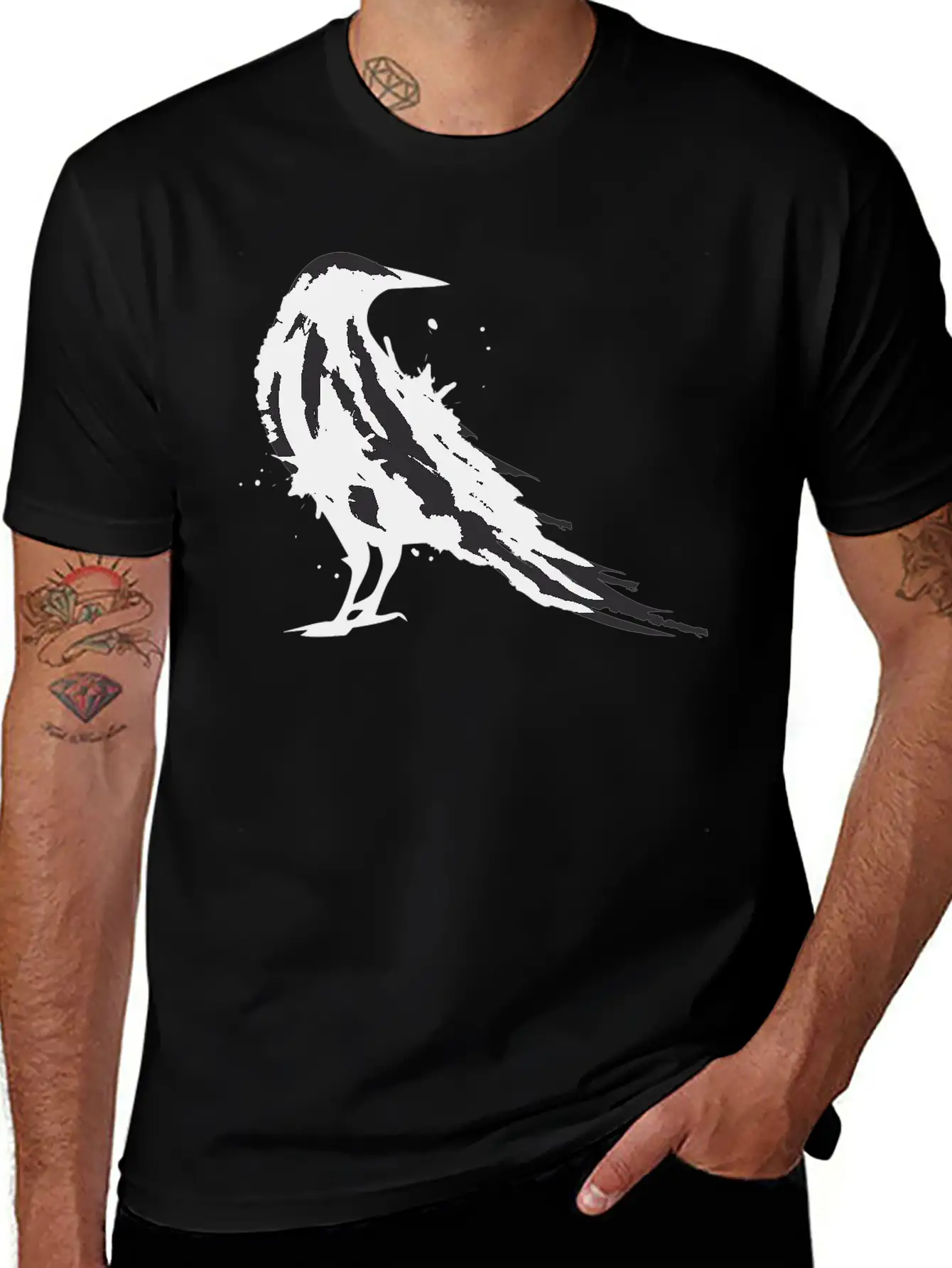 A Black Raven Casual Graphic T-Shirt – Simple And Comfortable Daily Wear