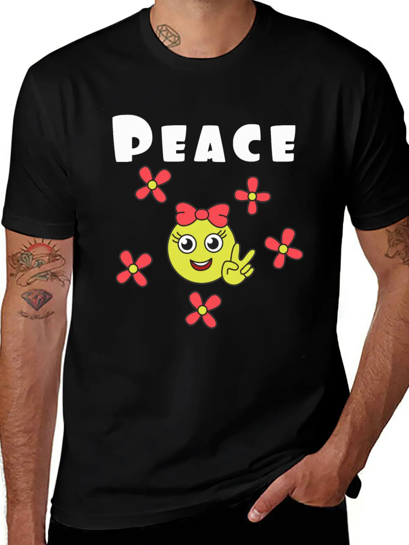 A Humble And A Peaceful Girl Tshirt Design Unisex Short Sleeve Soft Cotton T-Shirt – Casual Everyday Wear
