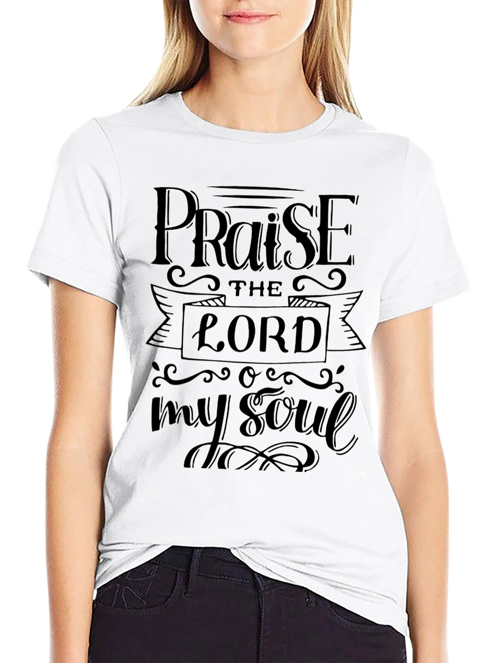 Praise The Lord Black Graphic T-Shirt