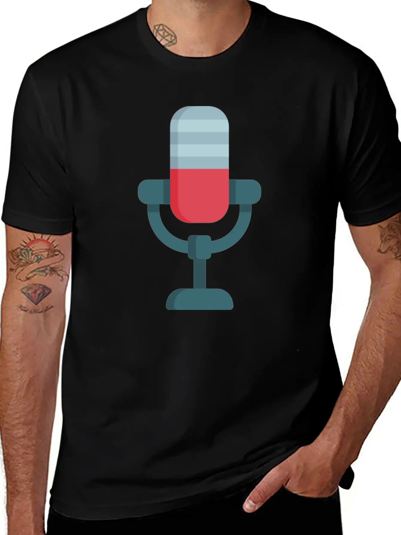 023 Microphone Stylish Everyday T-Shirt – Unisex Basic Cotton Tee