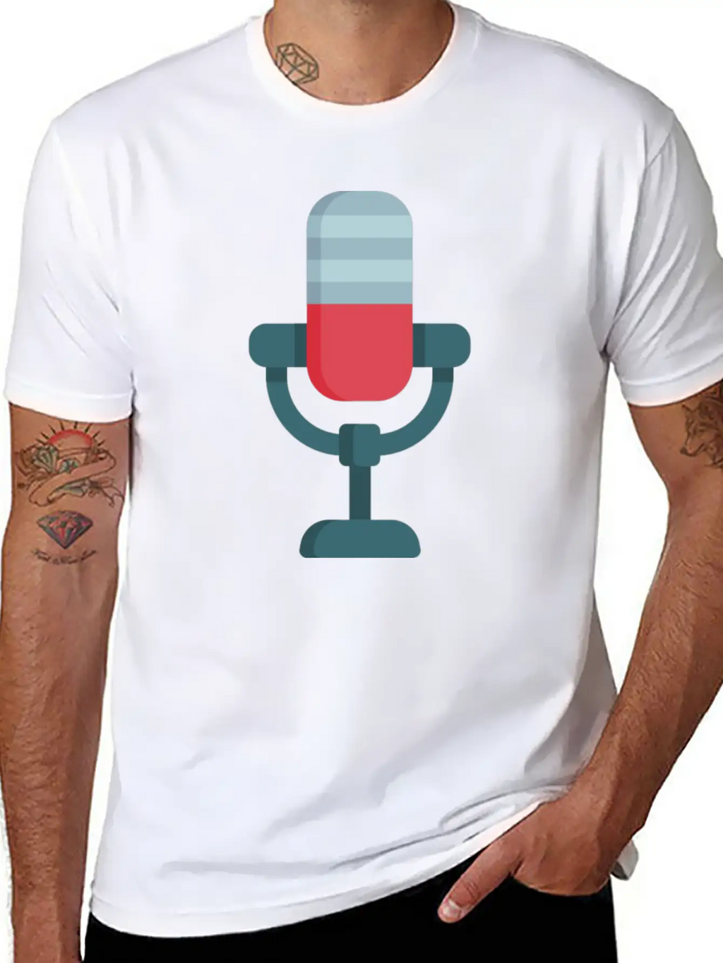 023 Microphone Stylish Everyday T-Shirt – Unisex Basic Cotton Tee