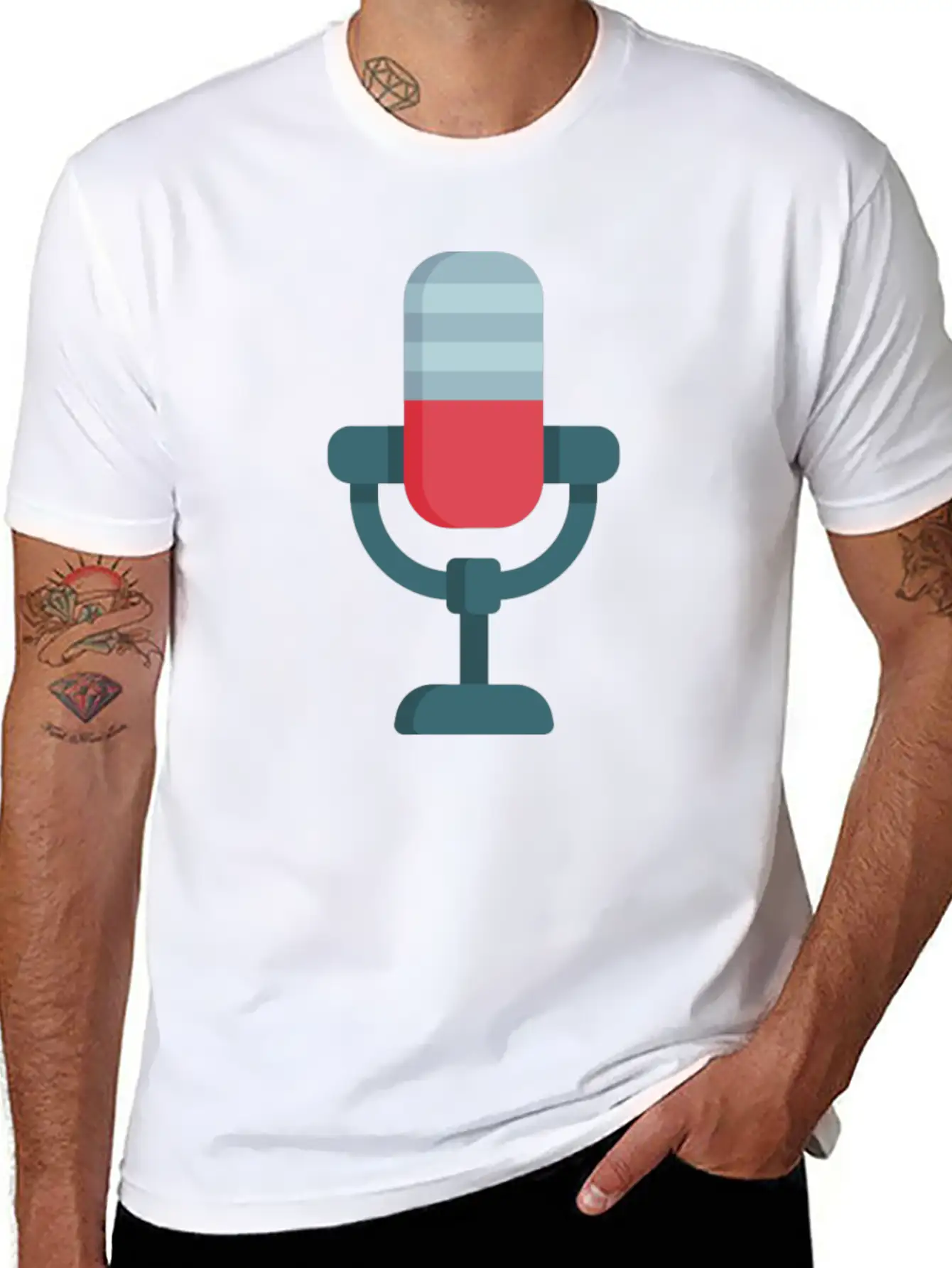 023 Microphone Stylish Everyday T-Shirt – Unisex Basic Cotton Tee