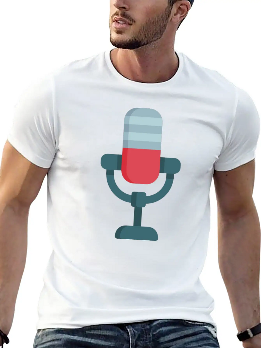 023 Microphone Stylish Everyday T-Shirt – Unisex Basic Cotton Tee
