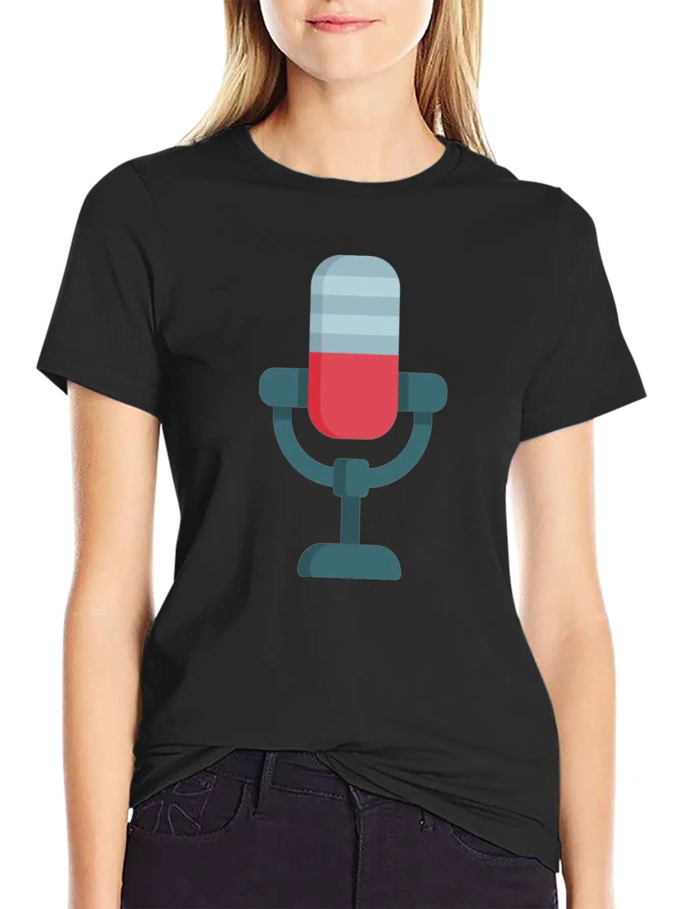 023 Microphone Stylish Everyday T-Shirt – Unisex Basic Cotton Tee