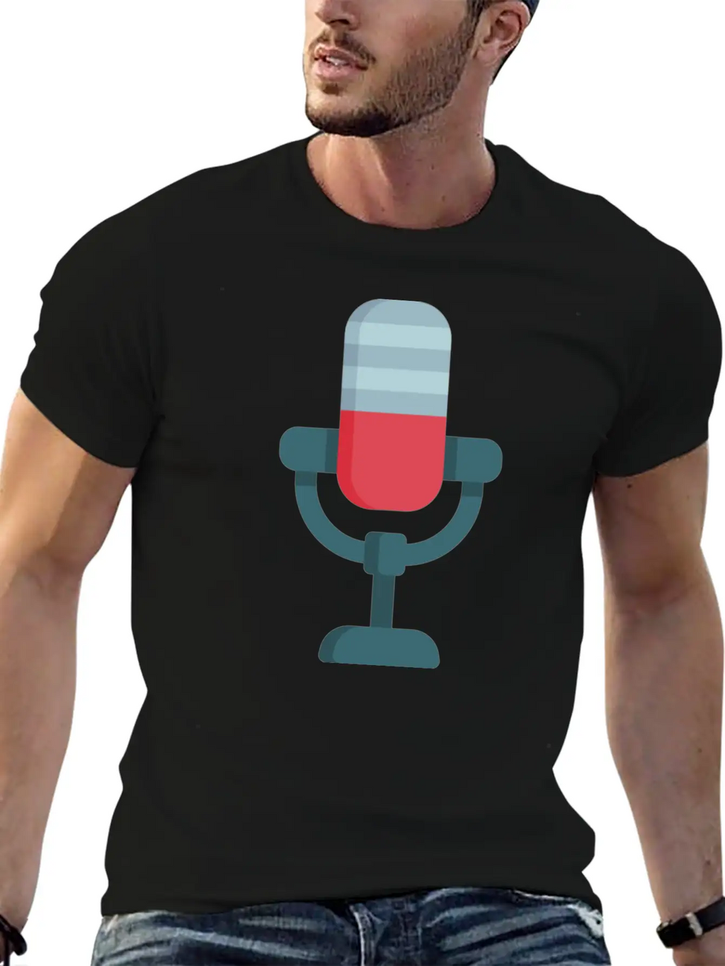 023 Microphone Stylish Everyday T-Shirt – Unisex Basic Cotton Tee