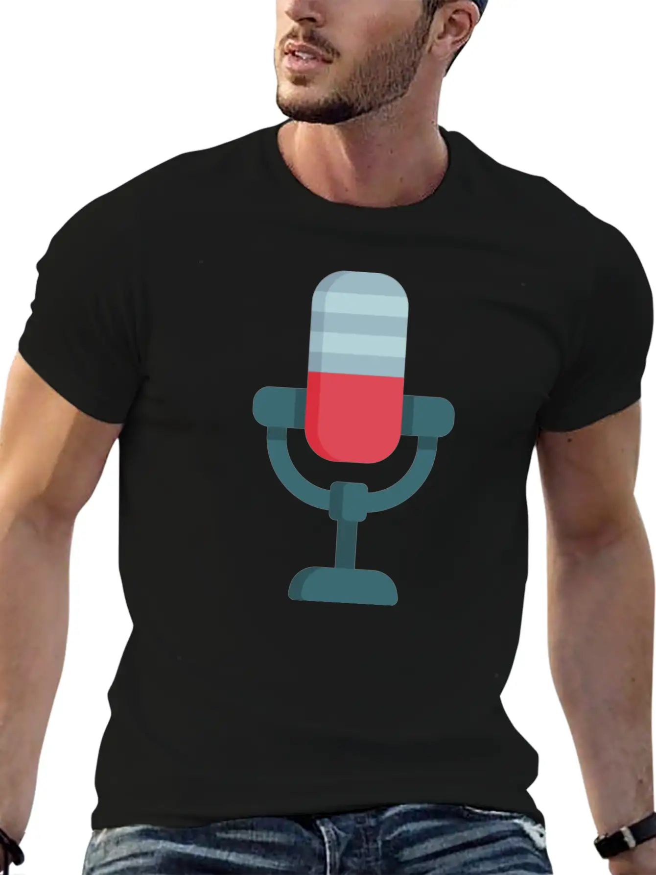 023 Microphone Stylish Everyday T-Shirt – Unisex Basic Cotton Tee
