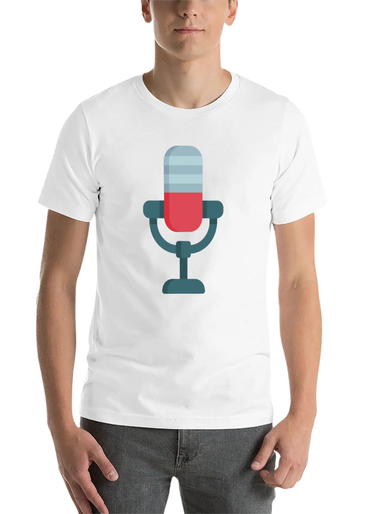 023 Microphone Stylish Everyday T-Shirt – Unisex Basic Cotton Tee