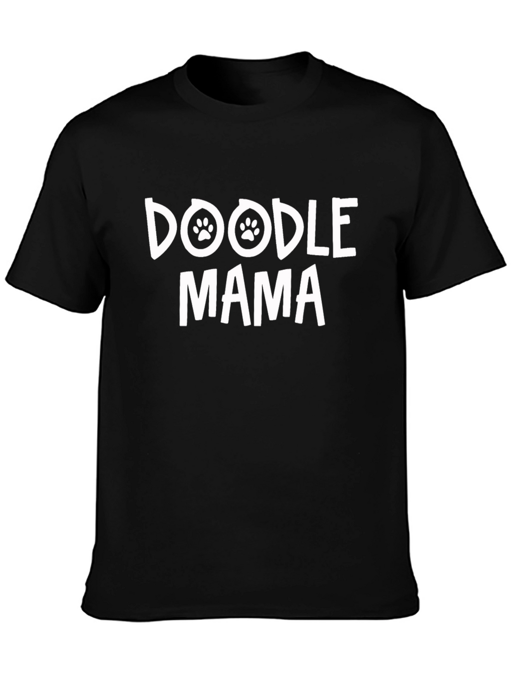 Doodle Mama Black Cotton Graphic Tee