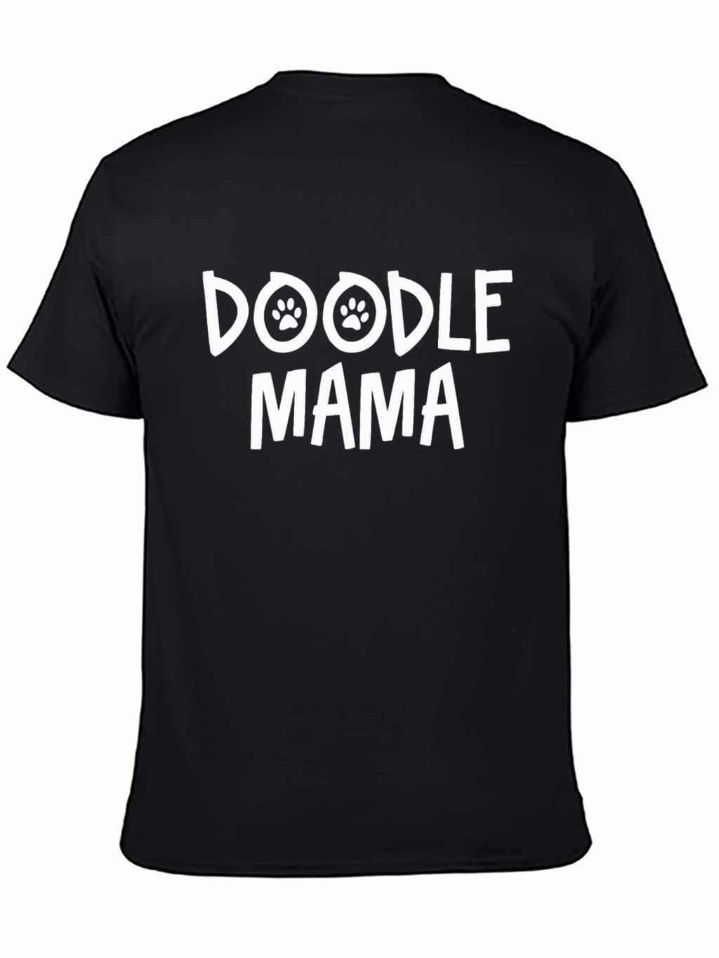 Doodle Mama Black Cotton Graphic Tee