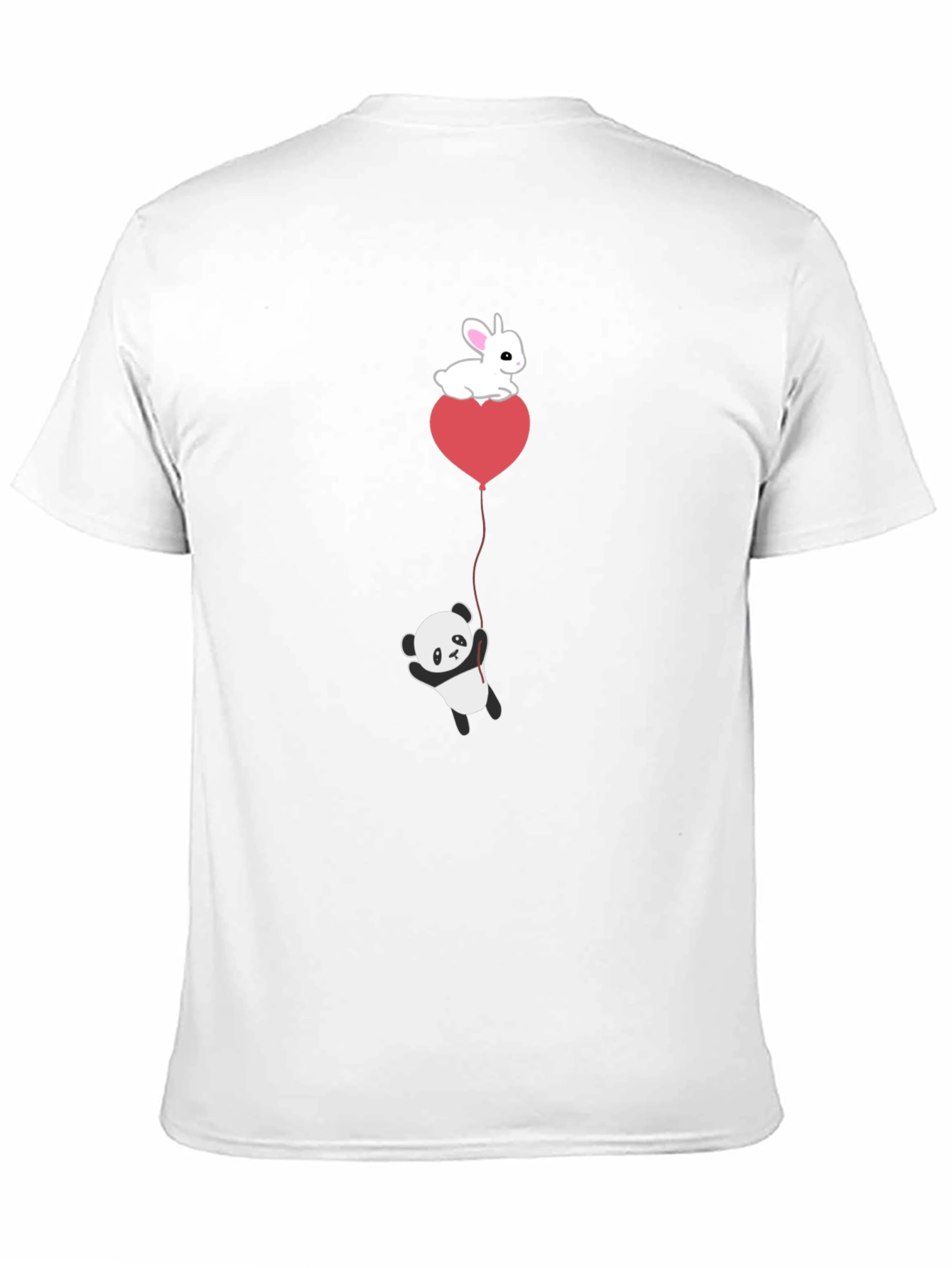 Panda & Bunny Heart Balloon T-Shirt
