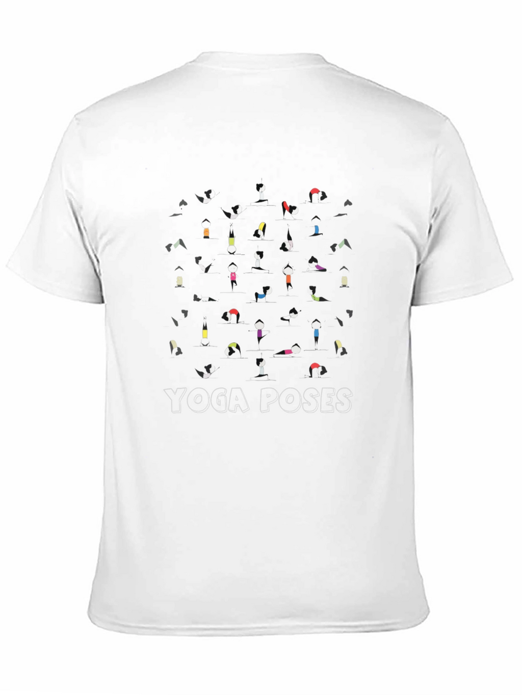 Yoga Poses Graphic T-Shirt - Black Cotton Tee