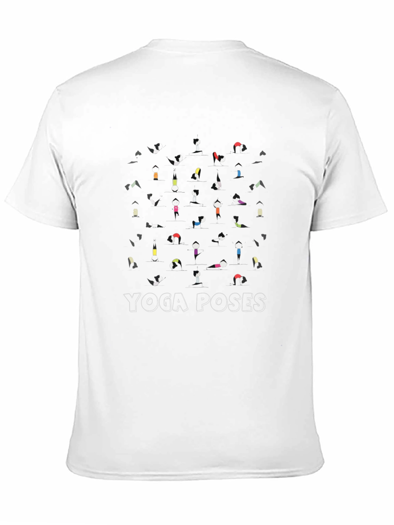 Yoga Poses Graphic T-Shirt - Black Cotton Tee