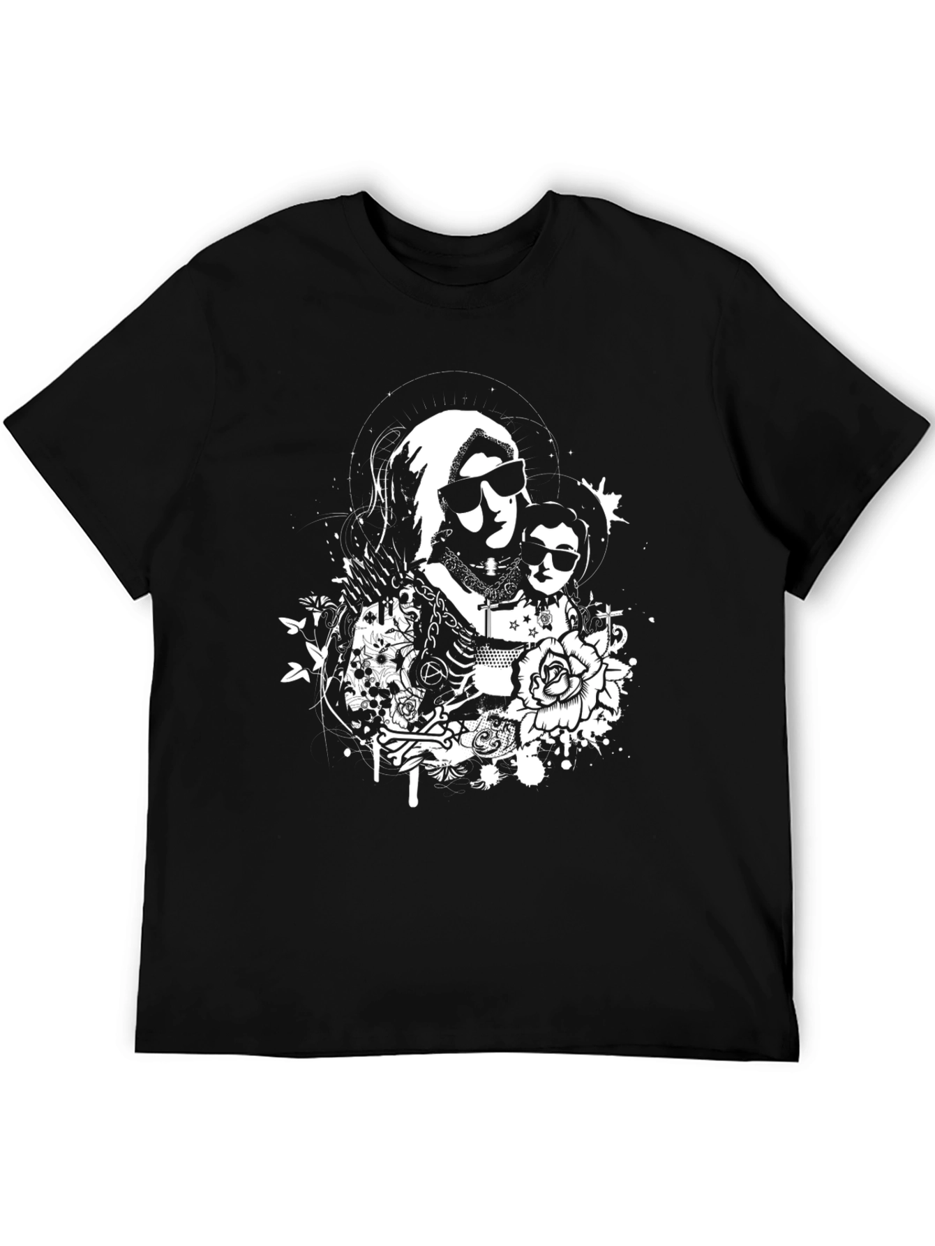 Edgy Virgin Mary Graphic Tee
