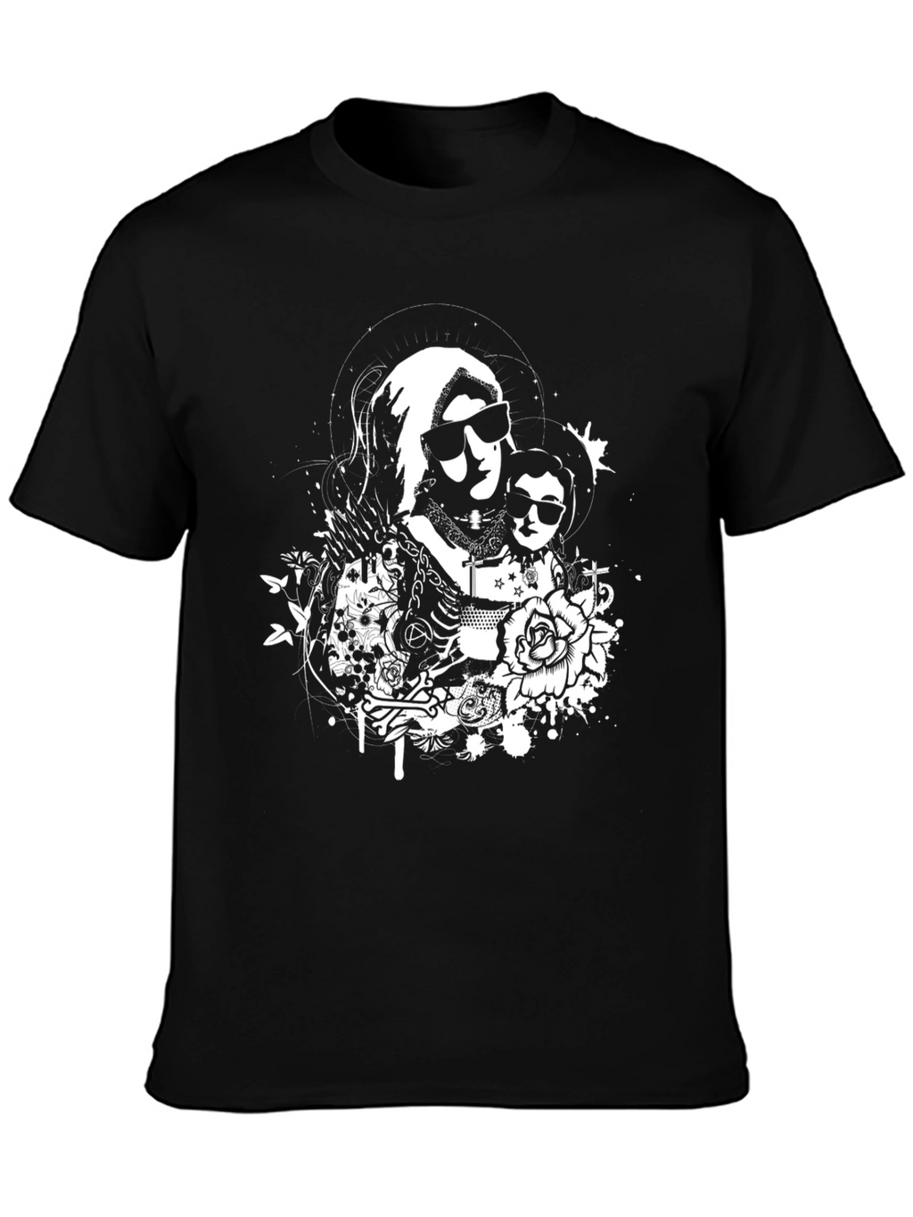 Edgy Virgin Mary Graphic Tee