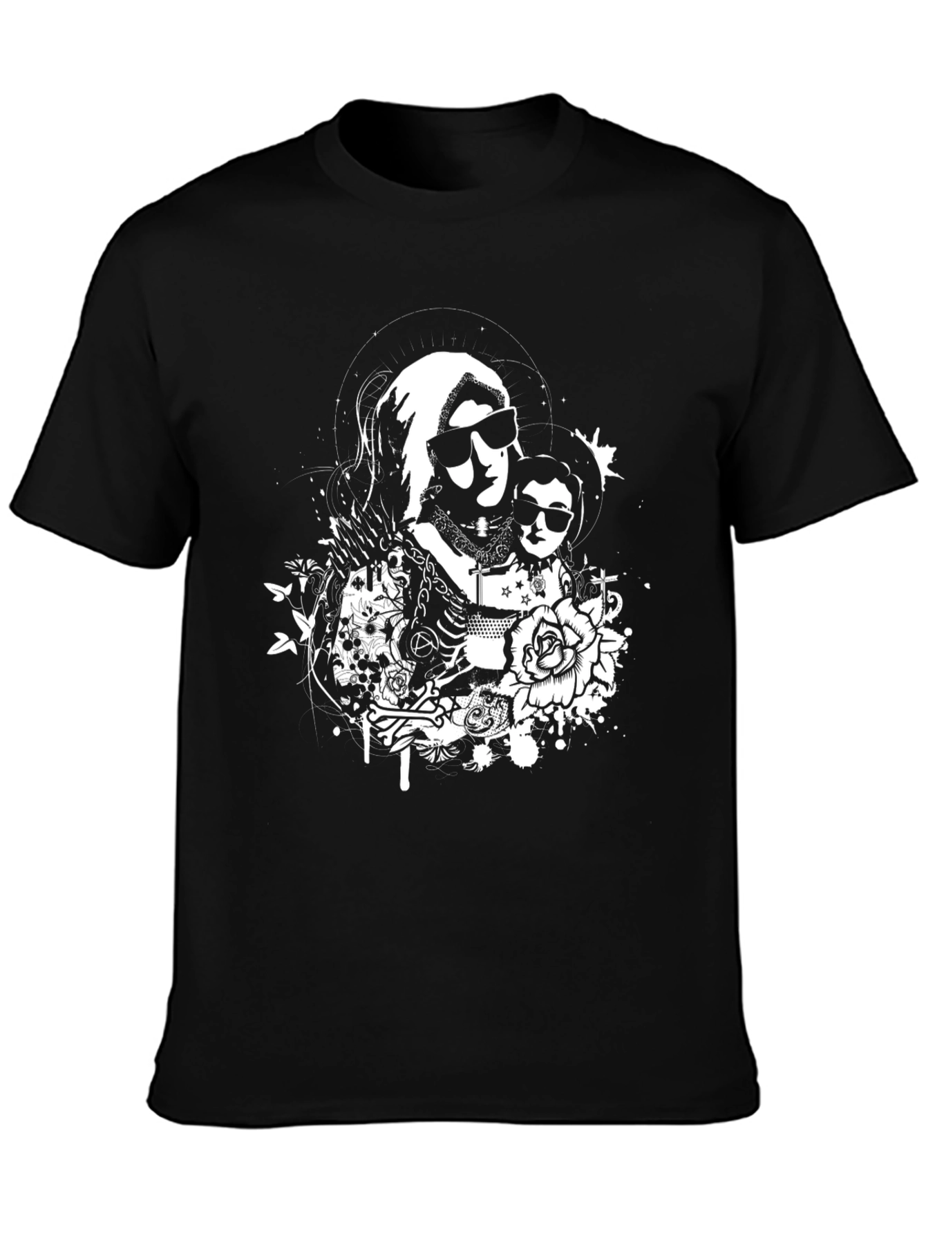 Edgy Virgin Mary Graphic Tee
