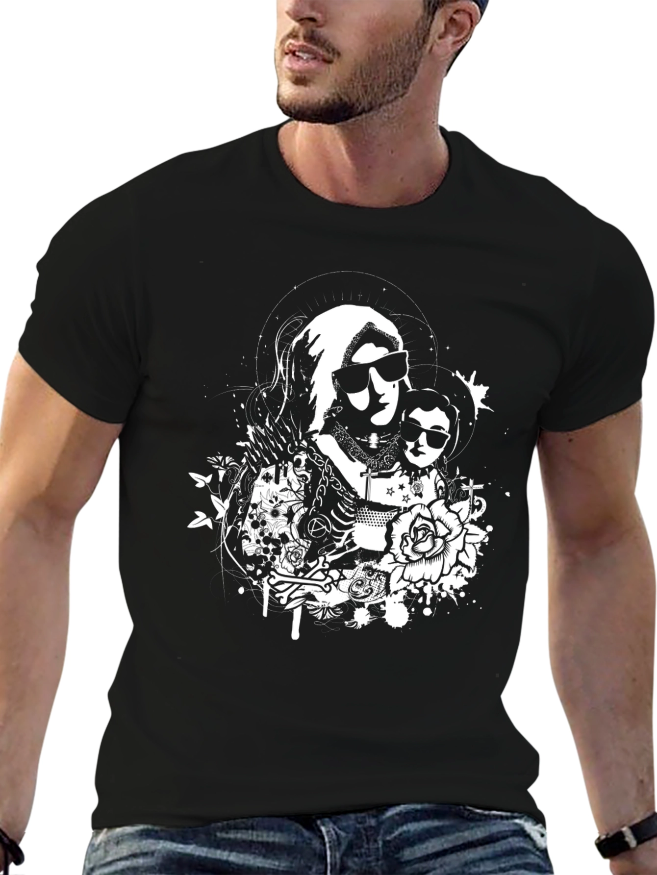 Edgy Virgin Mary Graphic Tee