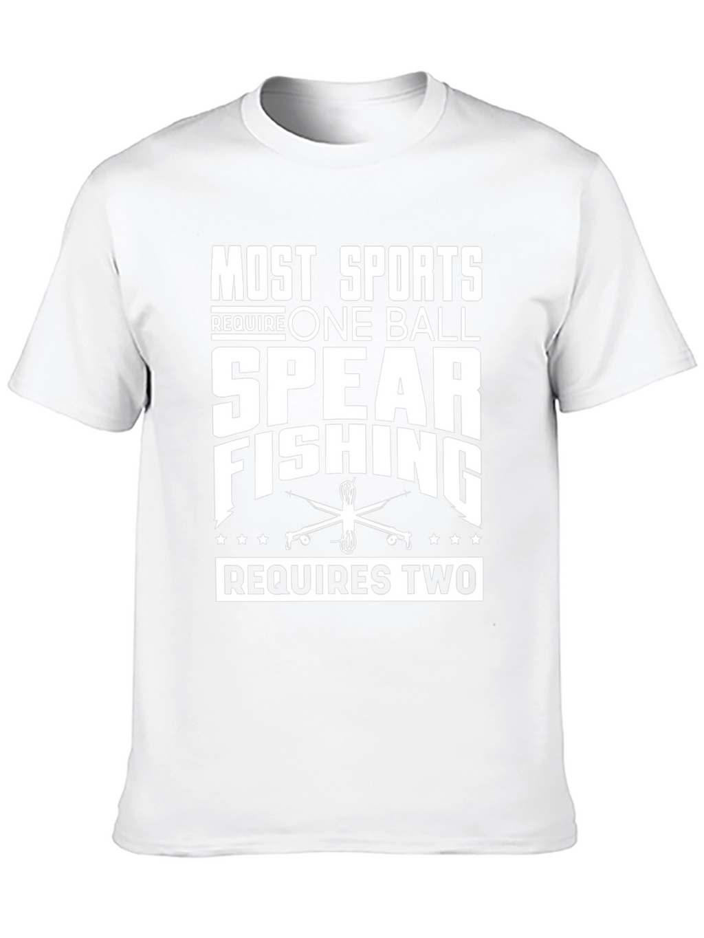 Spear Fishing Two Balls Graphic T-Shirt