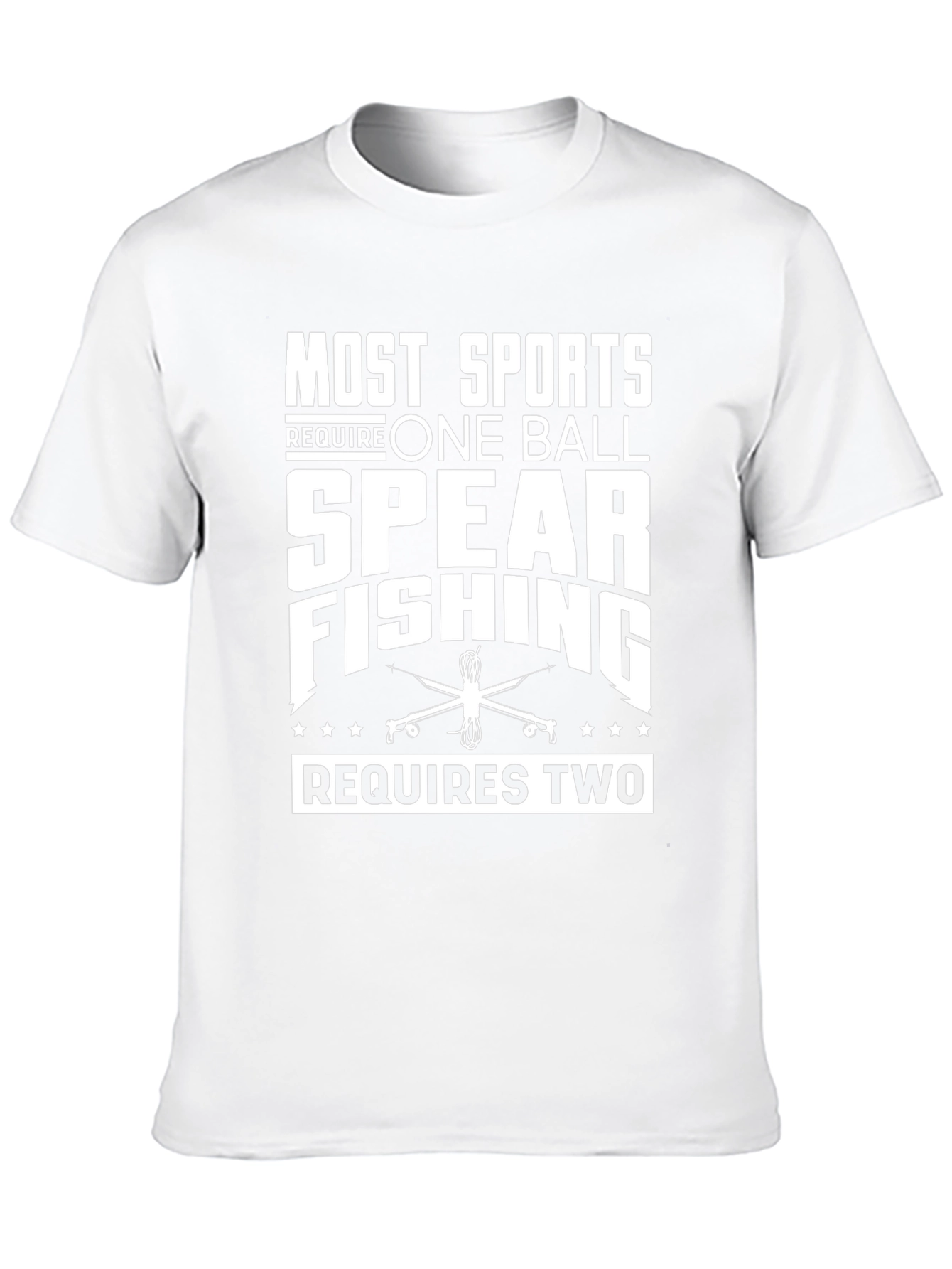 Spear Fishing Two Balls Graphic T-Shirt