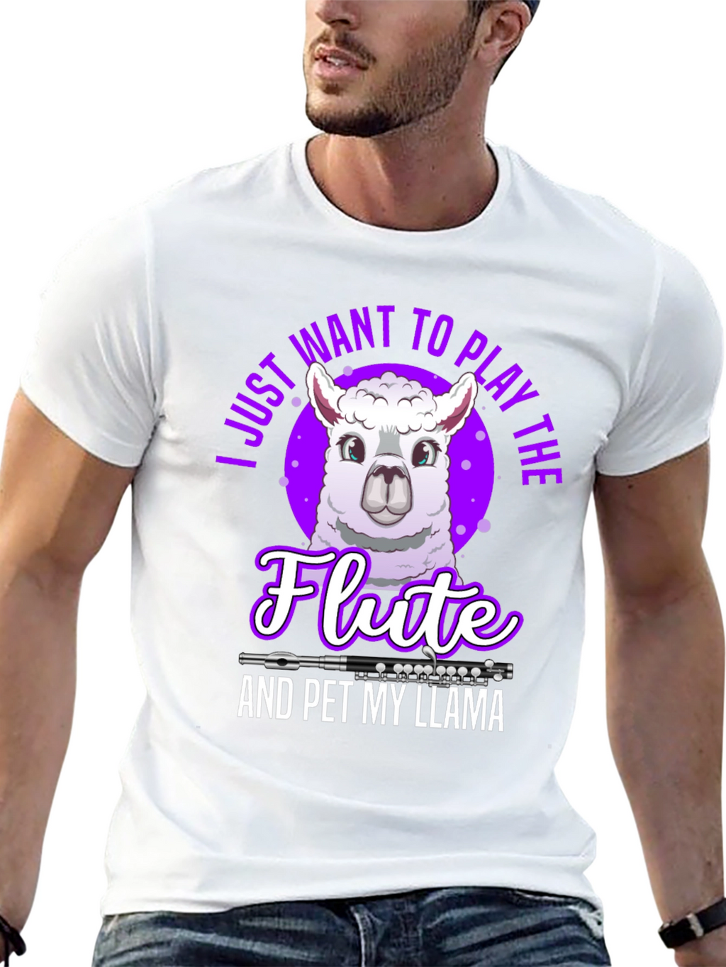 Play the Flute & Pet My Llama T-Shirt