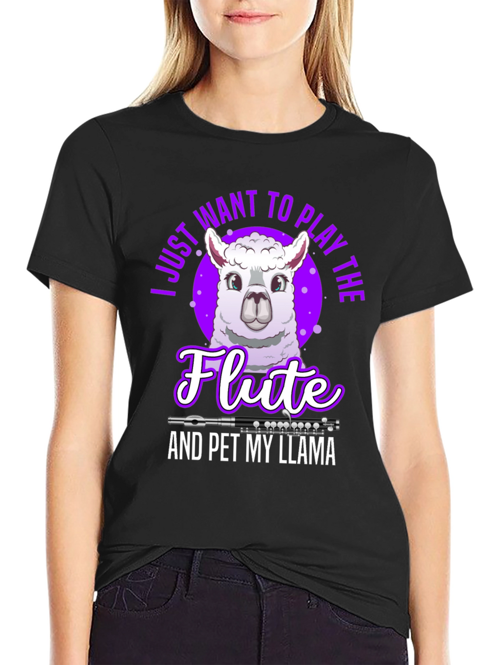 Play the Flute & Pet My Llama T-Shirt