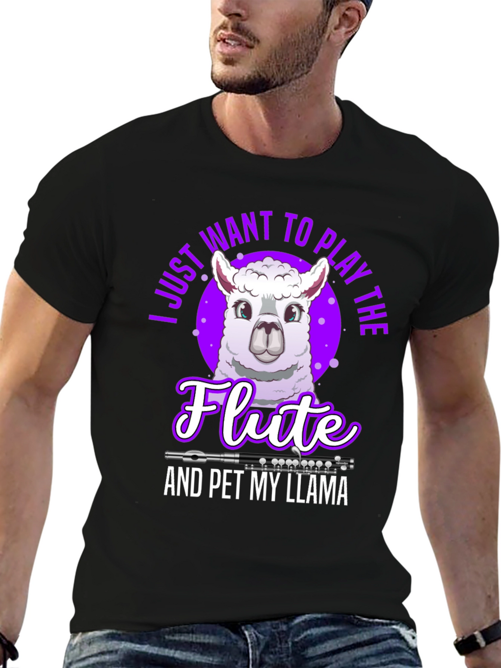 Play the Flute & Pet My Llama T-Shirt