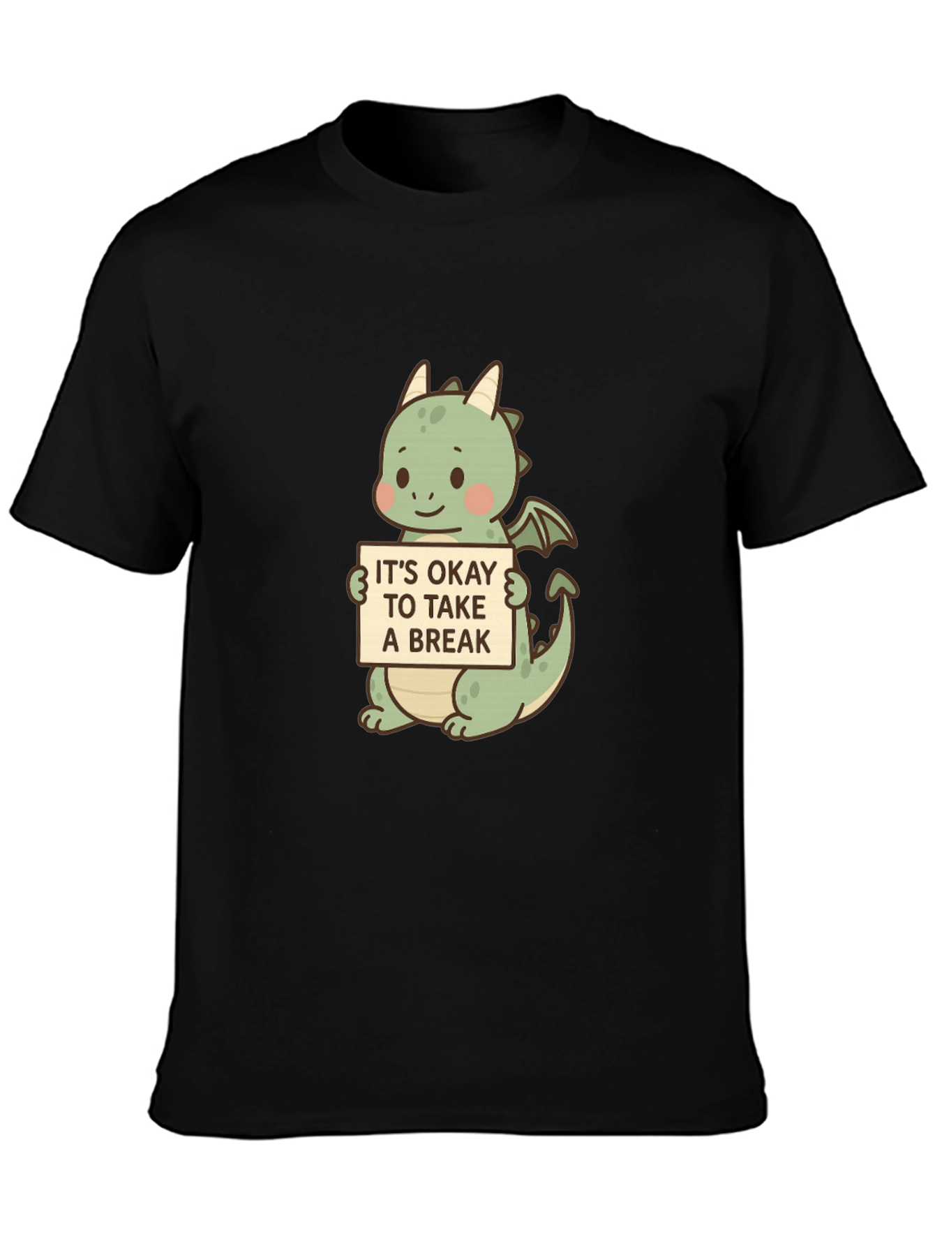 Cute Dragon Take a Break Graphic Tee