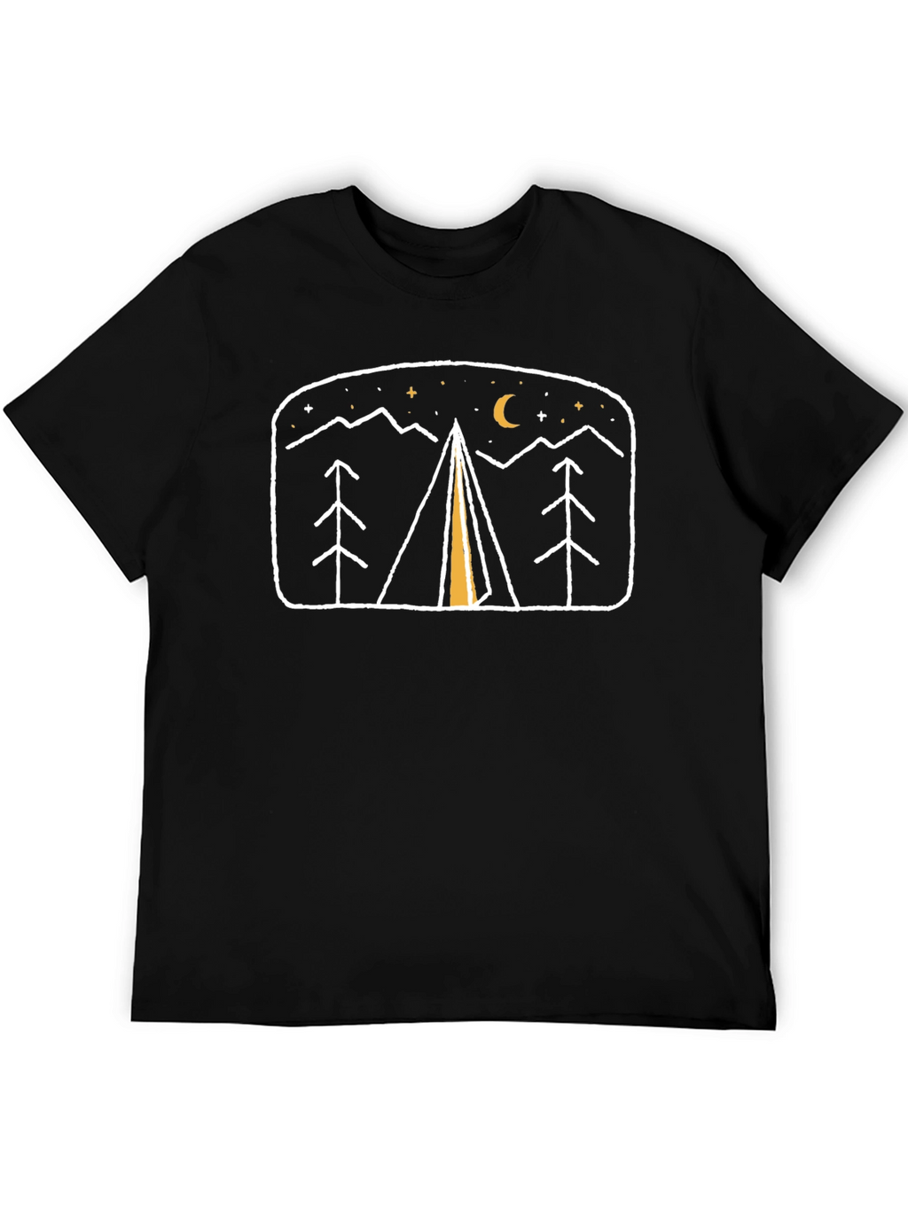 Camping Night Scene Graphic Tee