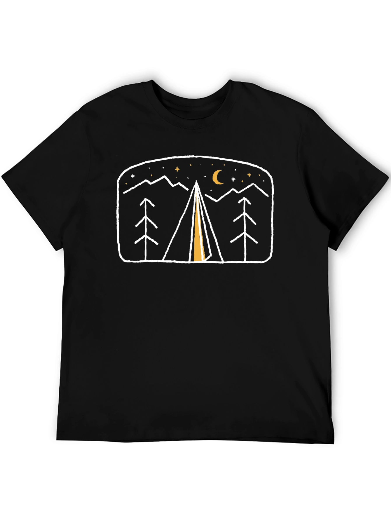 Camping Night Scene Graphic Tee