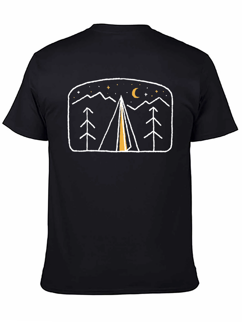 Camping Night Scene Graphic Tee