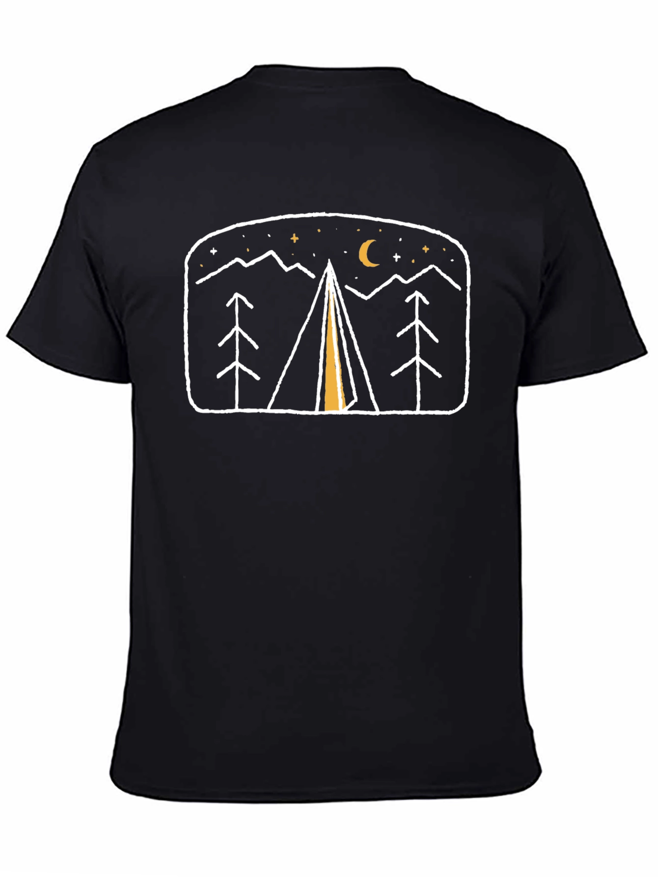 Camping Night Scene Graphic Tee