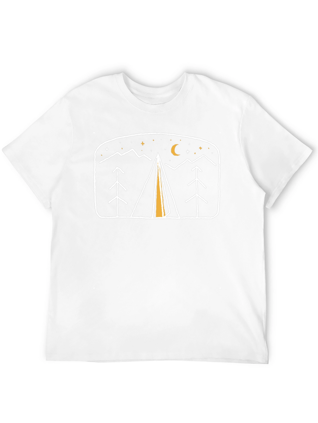 Camping Night Scene Graphic Tee