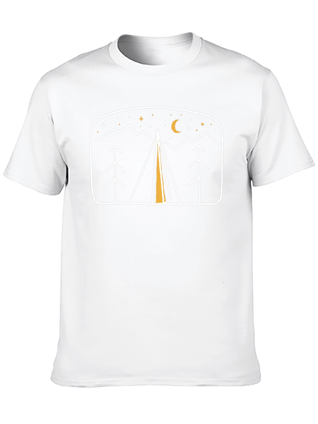 Camping Night Scene Graphic Tee