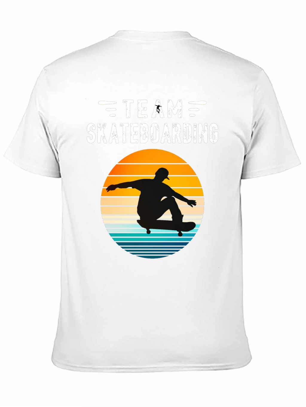 Team Skateboarding T-Shirt Retro Sunset Design