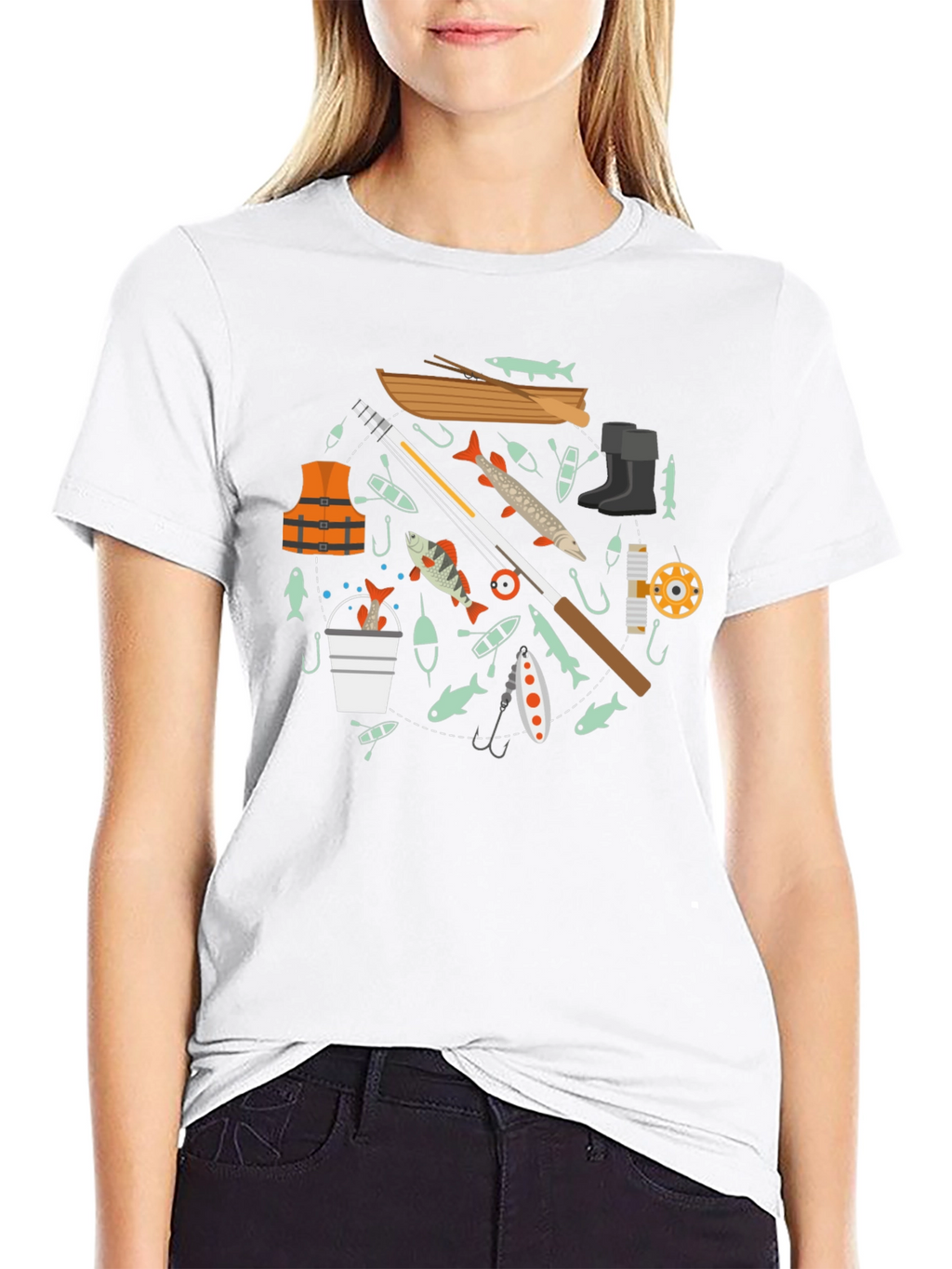 Fishing Enthusiast Black T-Shirt