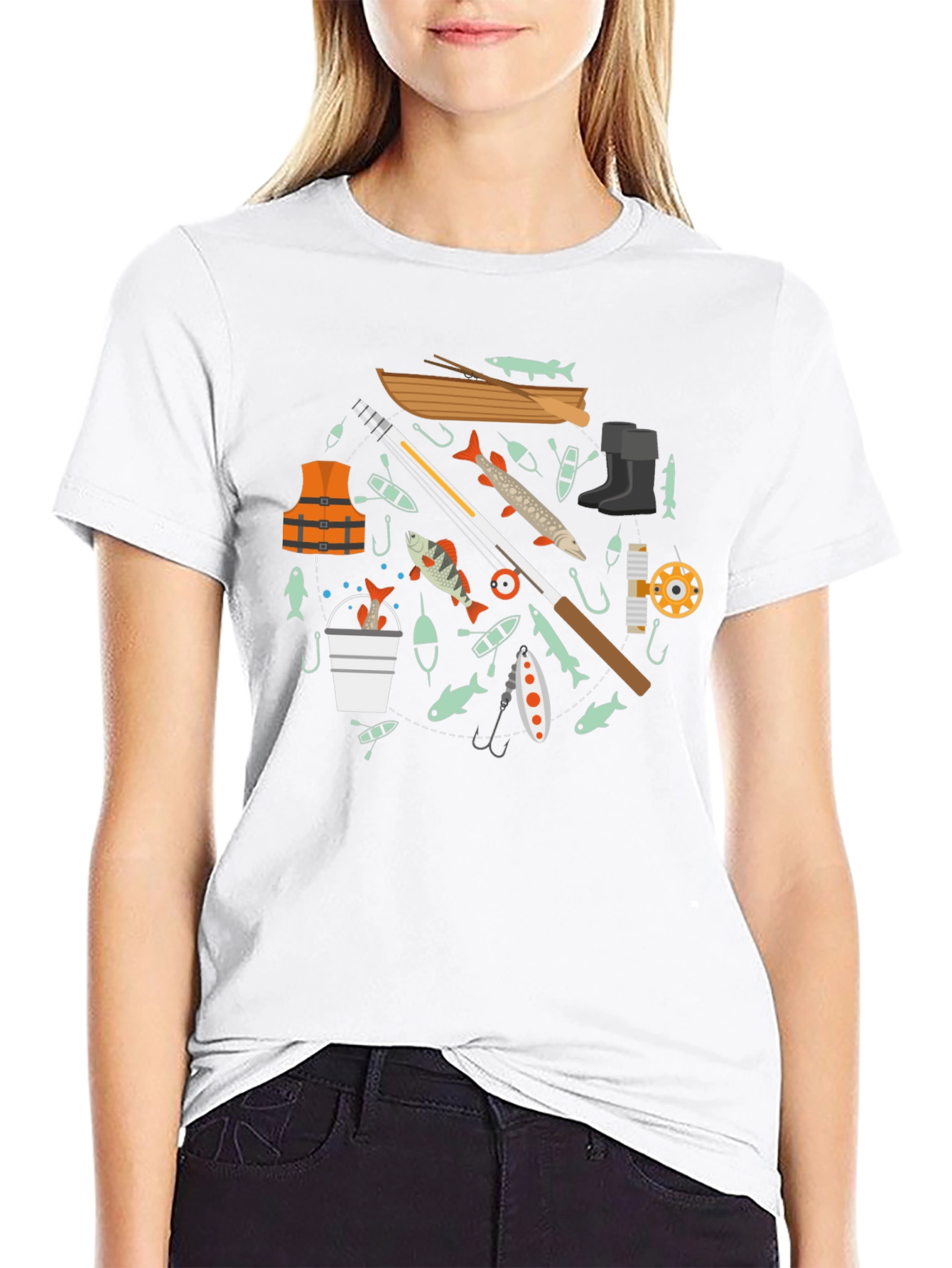 Fishing Enthusiast Black T-Shirt