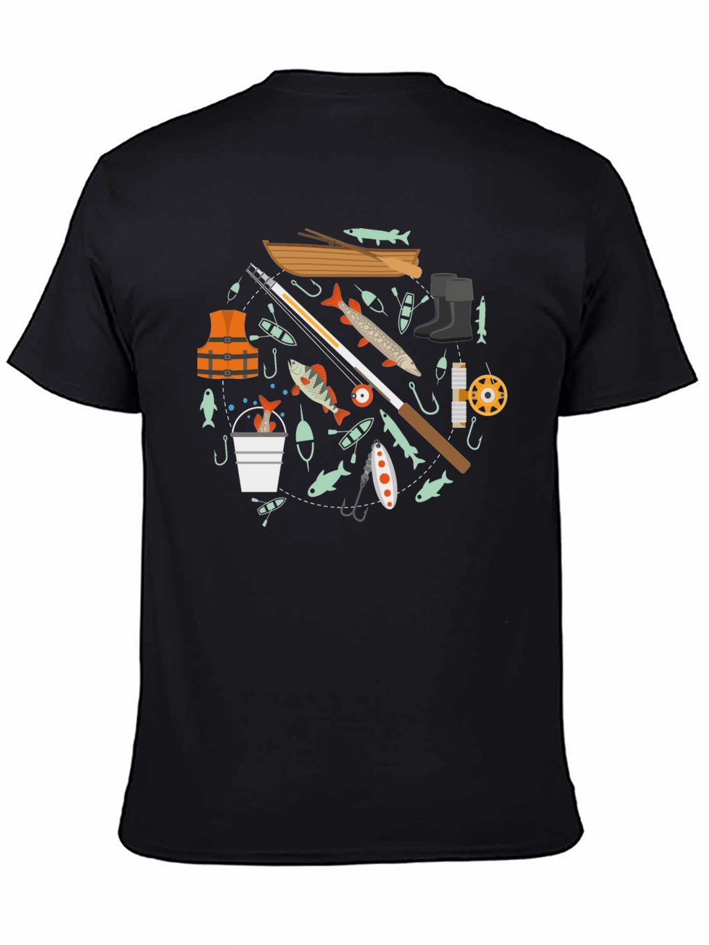 Fishing Enthusiast Black T-Shirt