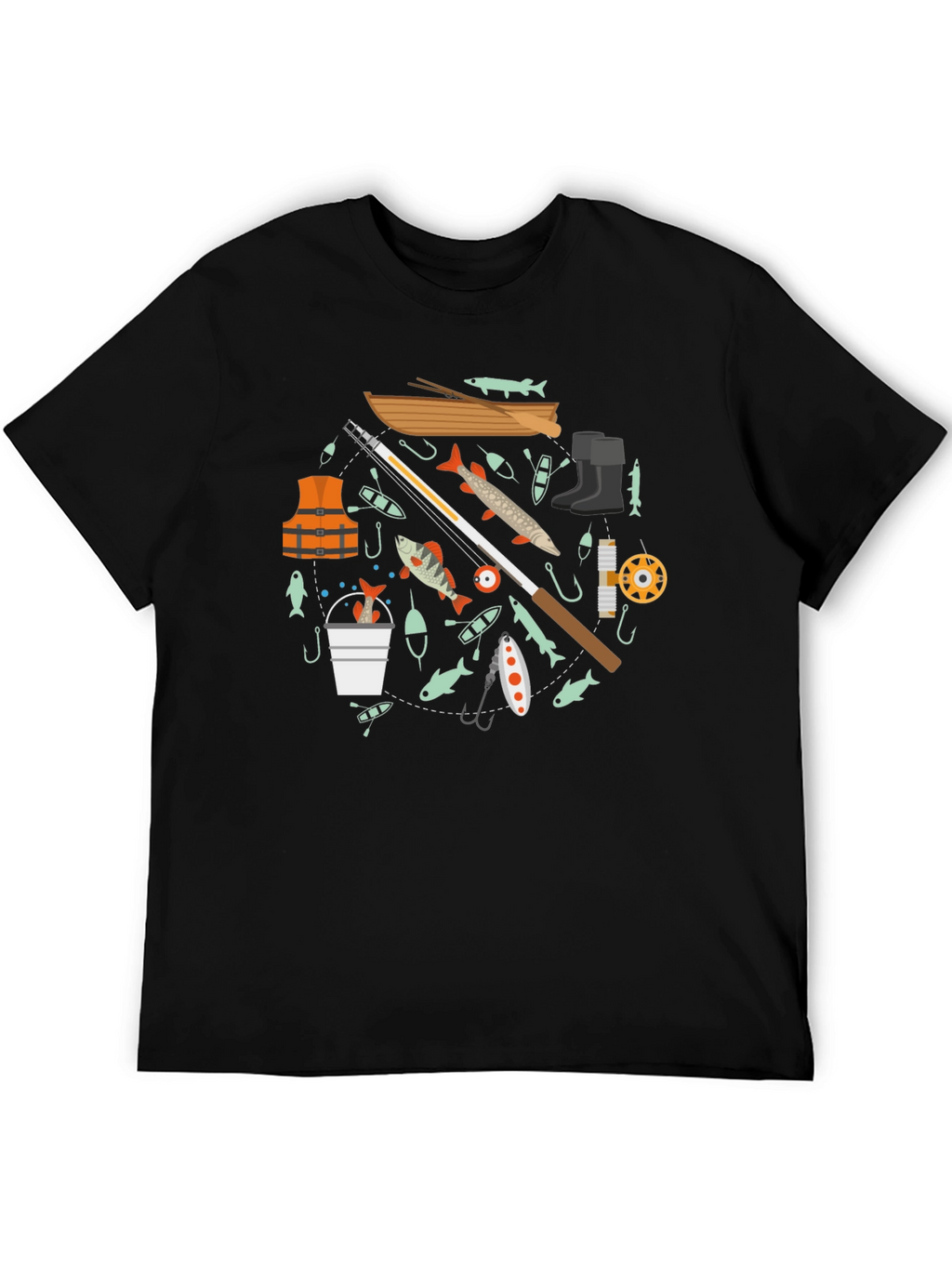 Fishing Enthusiast Black T-Shirt