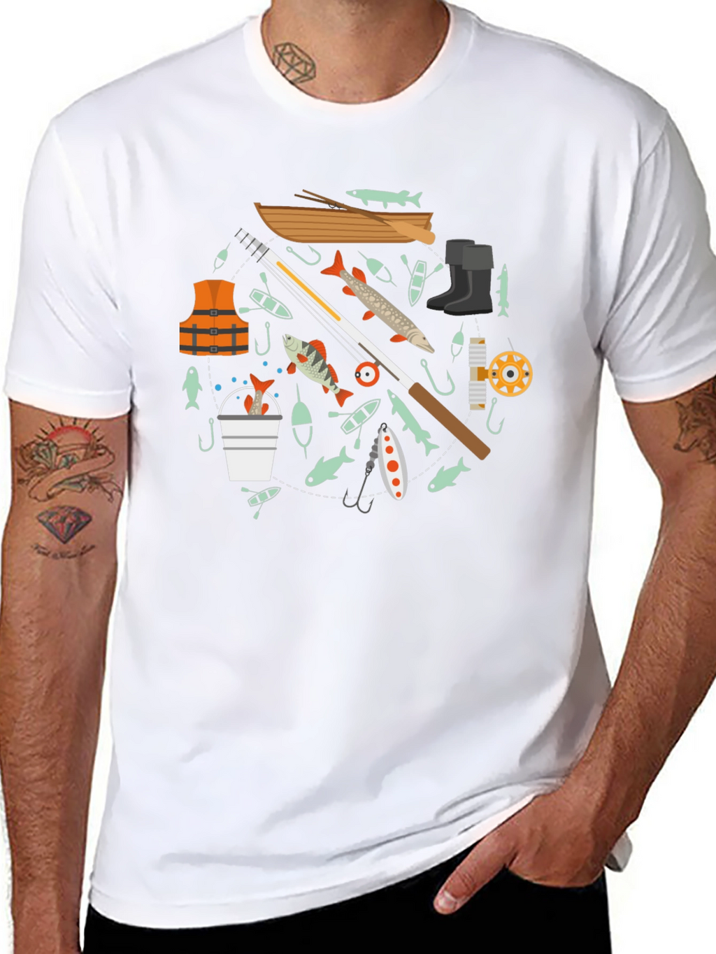 Fishing Enthusiast Black T-Shirt