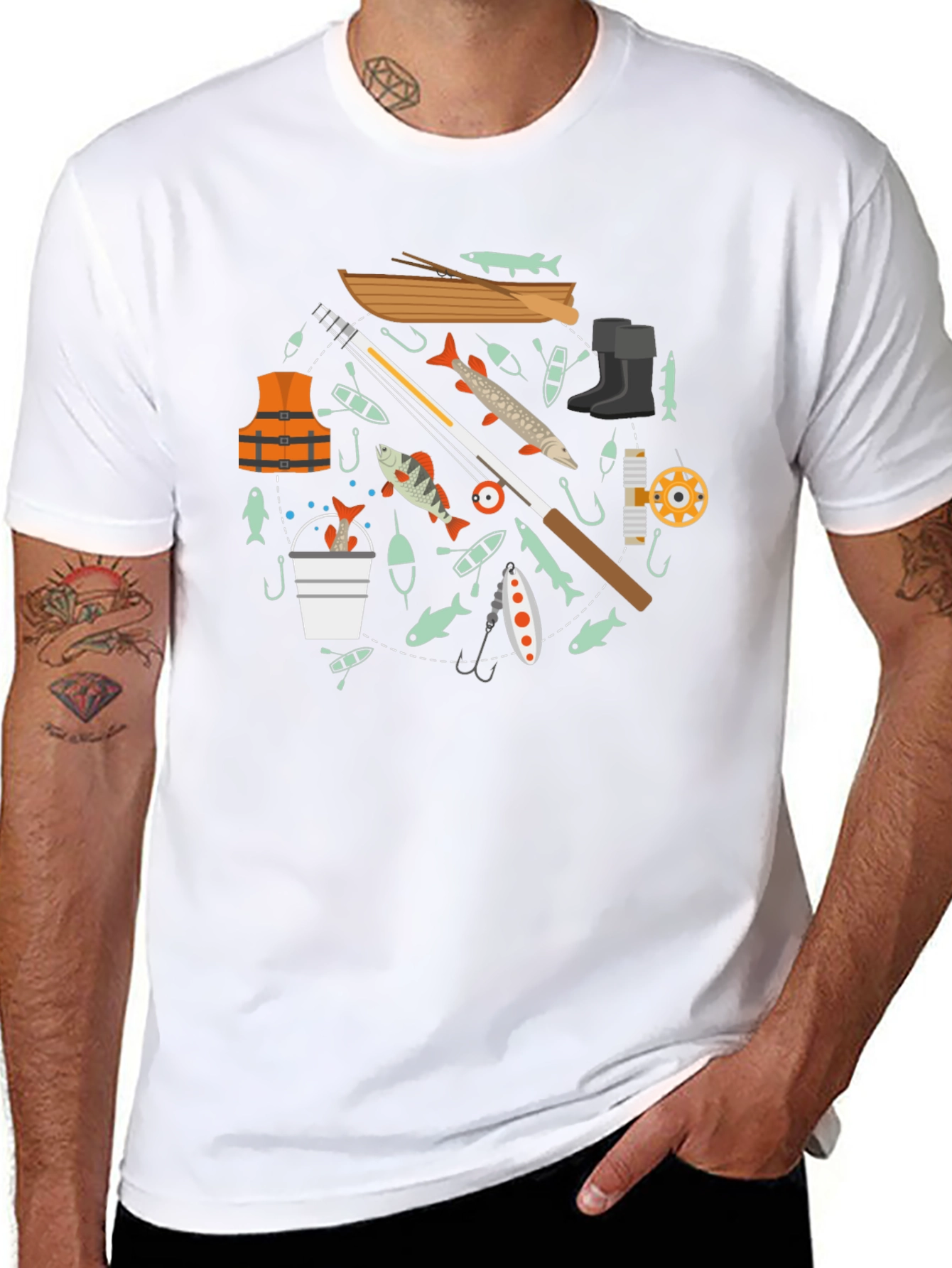 Fishing Enthusiast Black T-Shirt