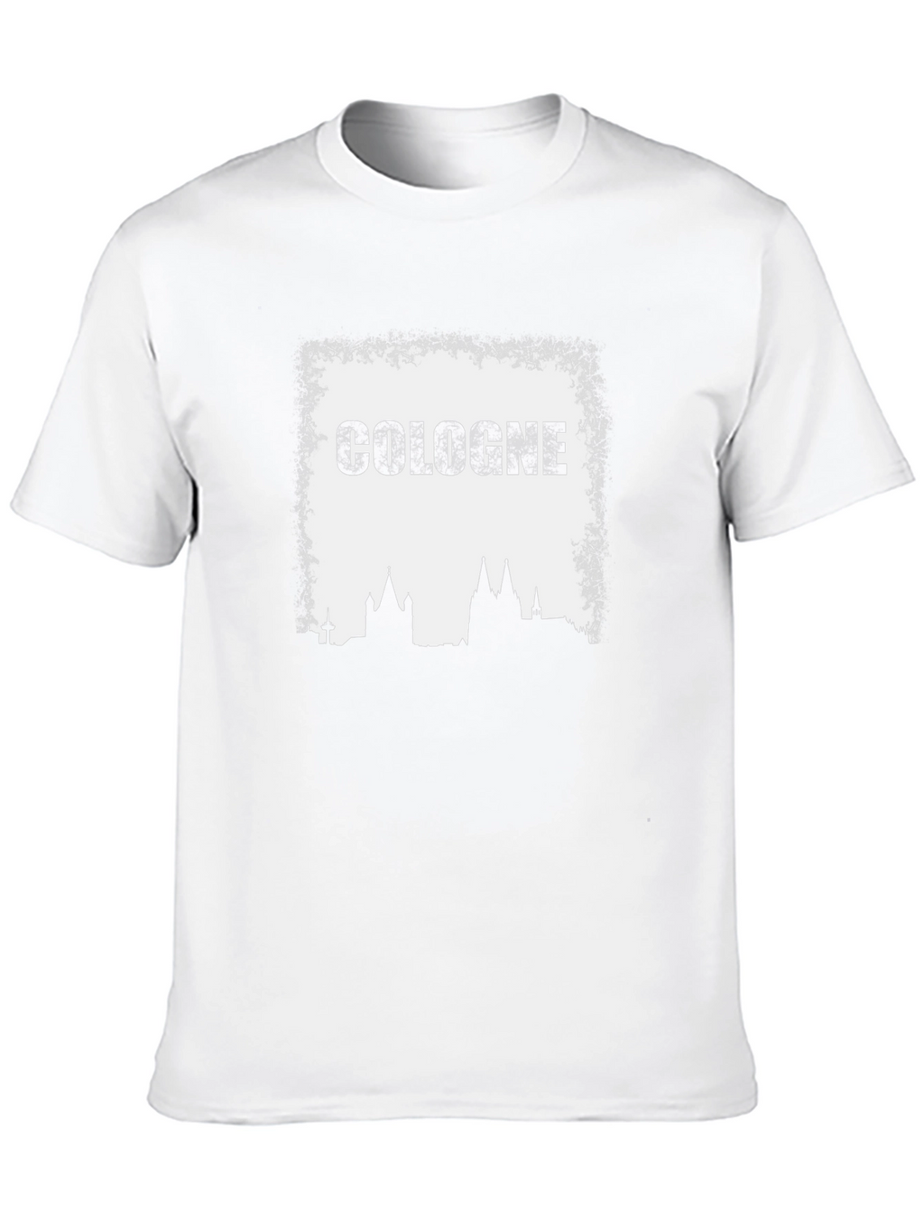 Cologne Skyline Graphic Tee - Black Cotton T-Shirt