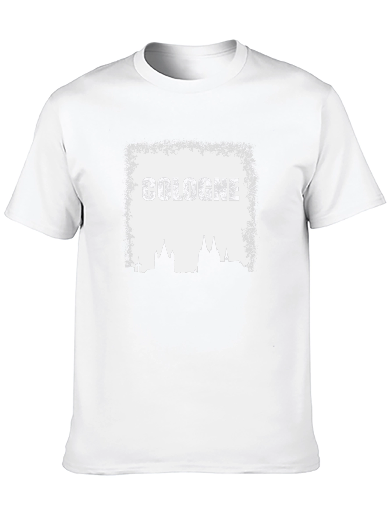 Cologne Skyline Graphic Tee - Black Cotton T-Shirt