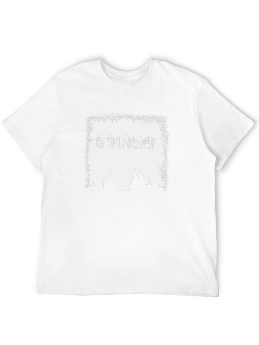 Cologne Skyline Graphic Tee - Black Cotton T-Shirt