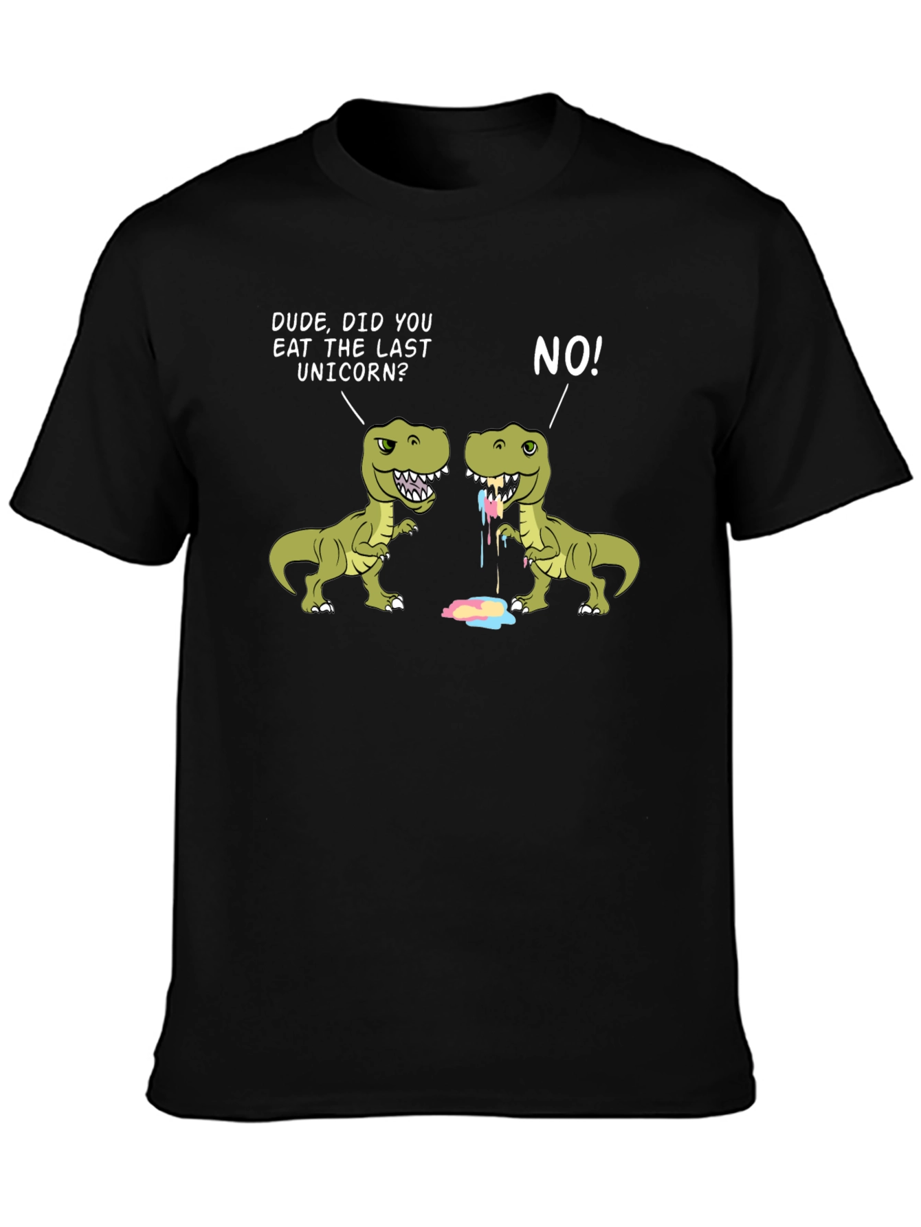 Dinosaur Last Unicorn Graphic Tee - Black