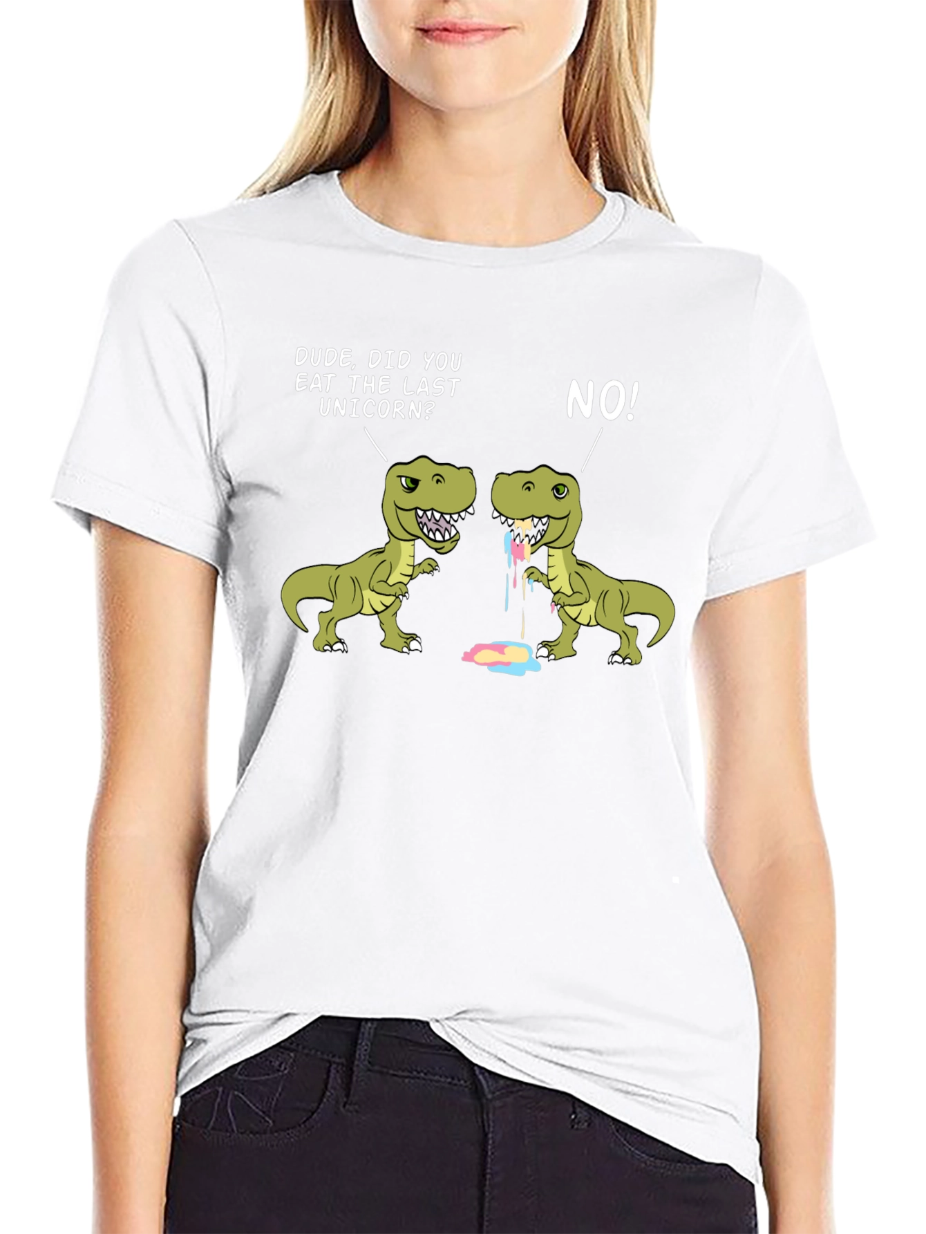 Dinosaur Last Unicorn Graphic Tee - Black