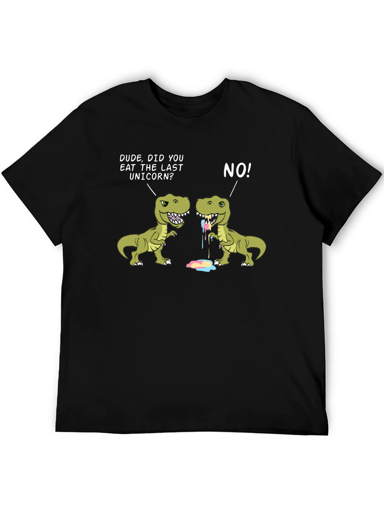 Dinosaur Last Unicorn Graphic Tee - Black
