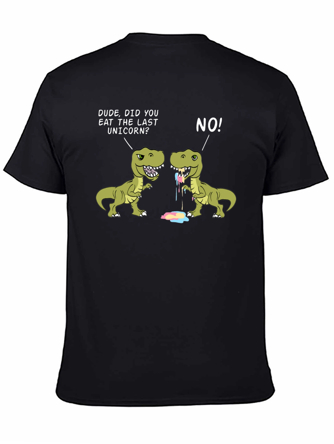 Dinosaur Last Unicorn Graphic Tee - Black
