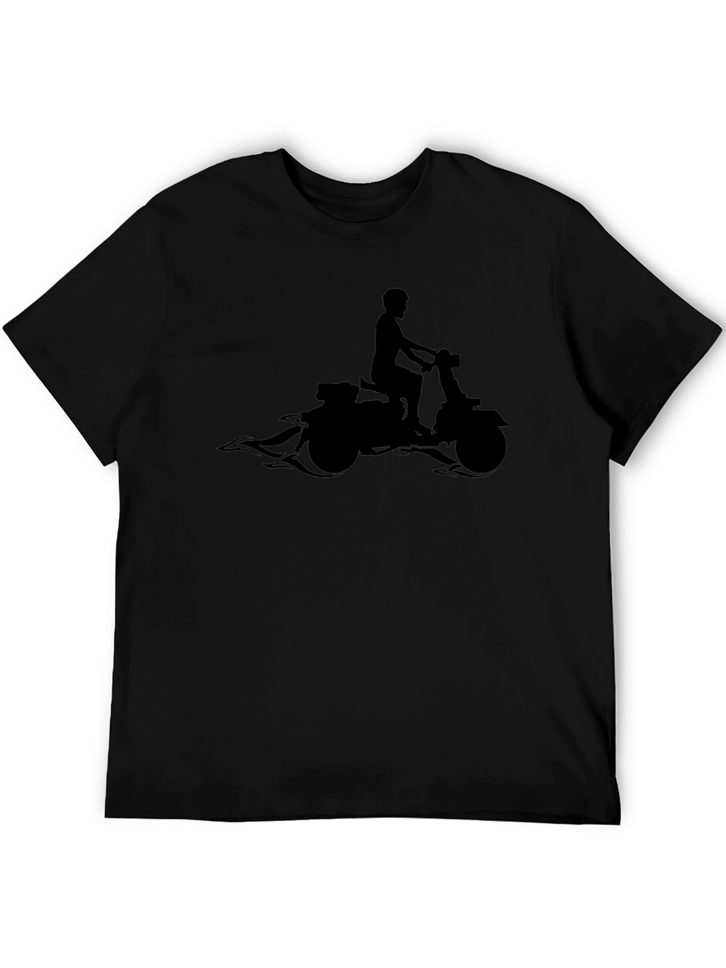 Motorcycle Rider Graphic Tee - Black