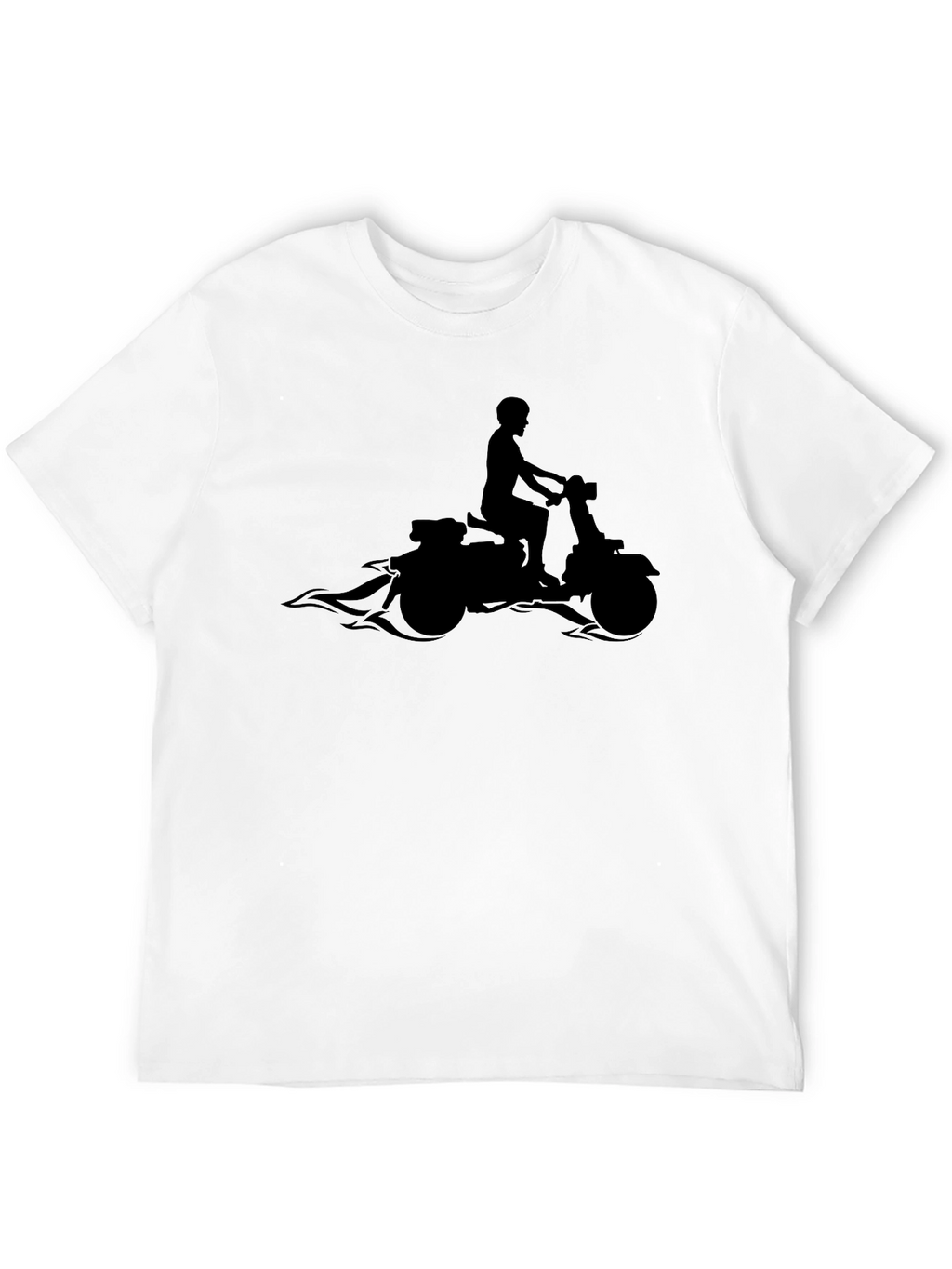 Motorcycle Rider Graphic Tee - Black