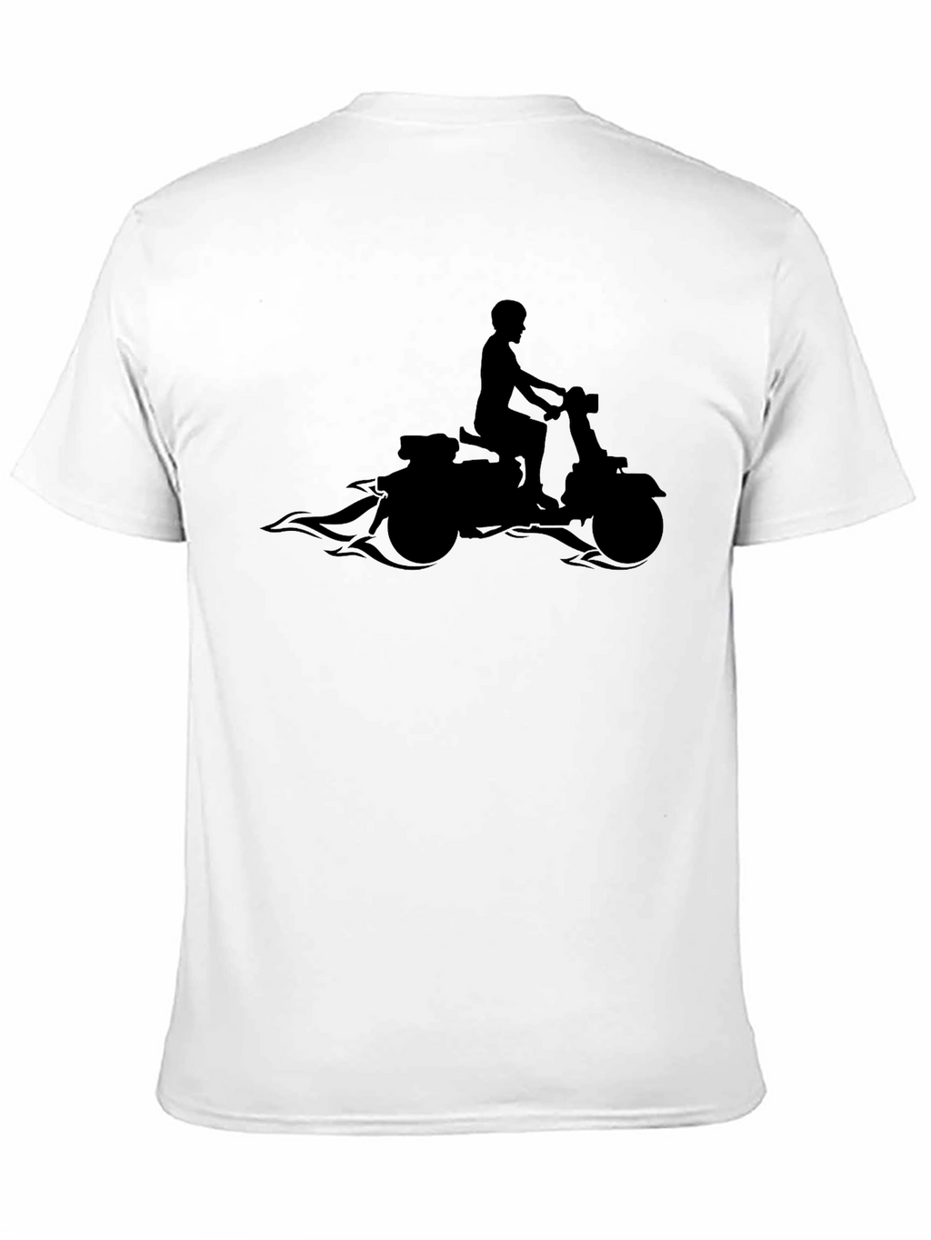 Motorcycle Rider Graphic Tee - Black