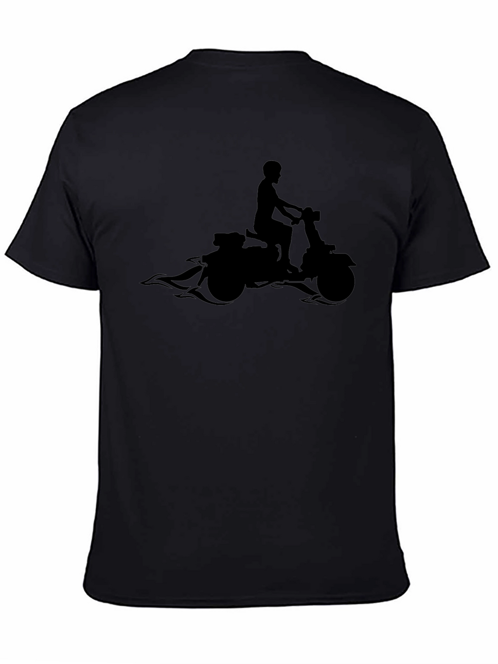 Motorcycle Rider Graphic Tee - Black